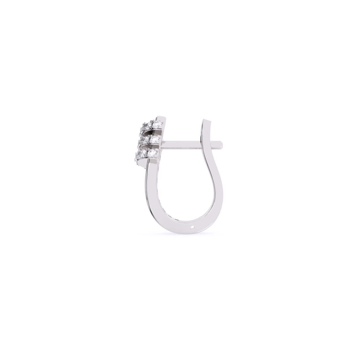 Antique Round Diamond Hoop Earrings For Her